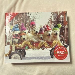 Like New 550 Piece Jigsaw Puzzle Snowy Puppies by Ceaco